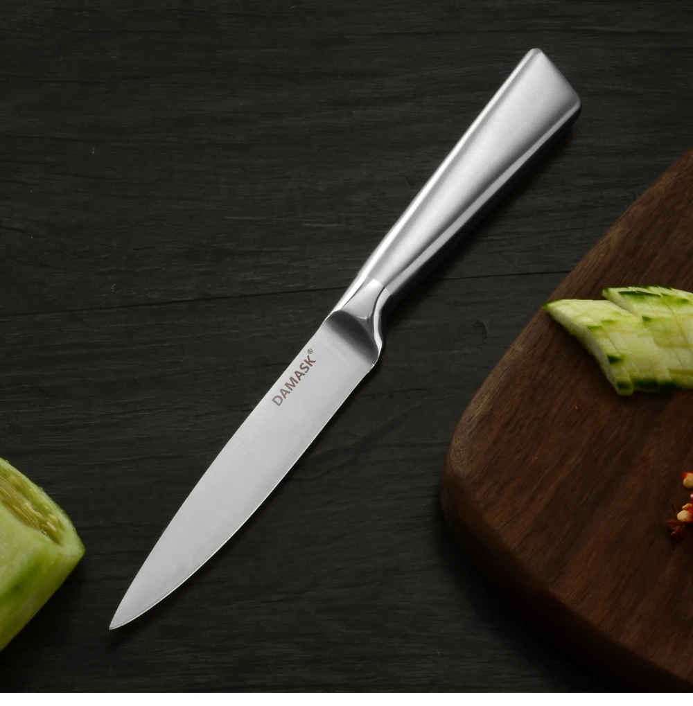 Дамасский нож для столовых приборов из нержавеющей стали, нож Santoku, 7 дюймов, бритва, острое лезвие, нож для очистки овощей, нож для нарезки хлеба, инструмент для приготовления пищи