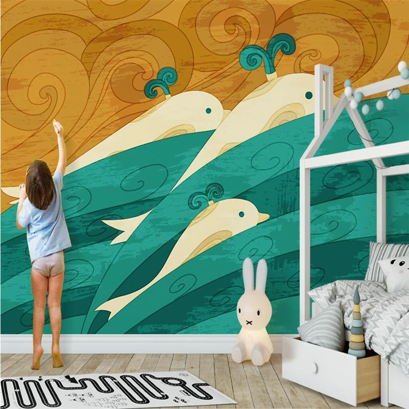 

Creative 3D Wallpapers for Kids Room Murals Wall Papers Custom Photo Wallpapers for Living Room Home Decor Cartoon Animals Mural