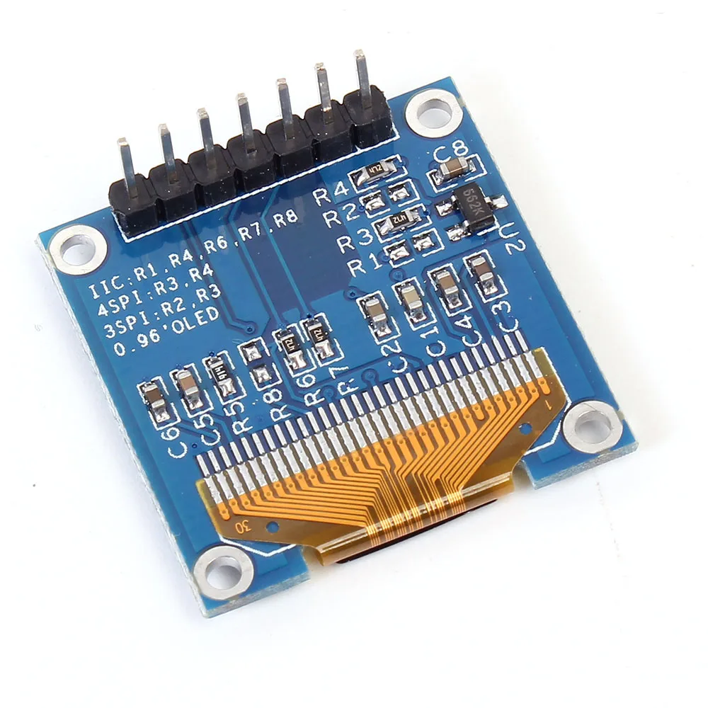 Модуль OLED-дисплея I2C 12864 Φ 0 96 &quotSSD1306 для Arduino STM32 C51 дюймов IIC SPI Serial 128X64 синий |