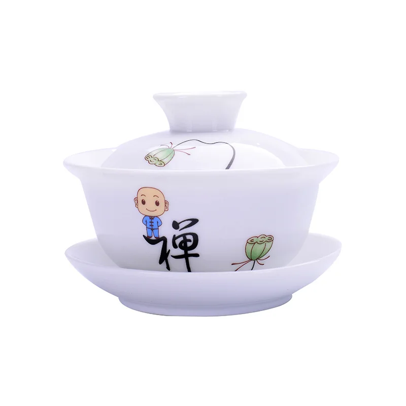 Красивые 100 мл Керамические Gaiwan фарфоровые чашки для чайной церемонии кунг фу Tureen