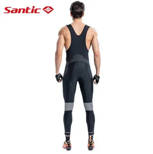 Мужские длинные штаны Santic для езды на велосипеде, подбитые штаны для езды на велосипеде, дорожный MTB, 4-5 часов, большие расстояния, Азиатский Размер, S-3XL, M8C04101