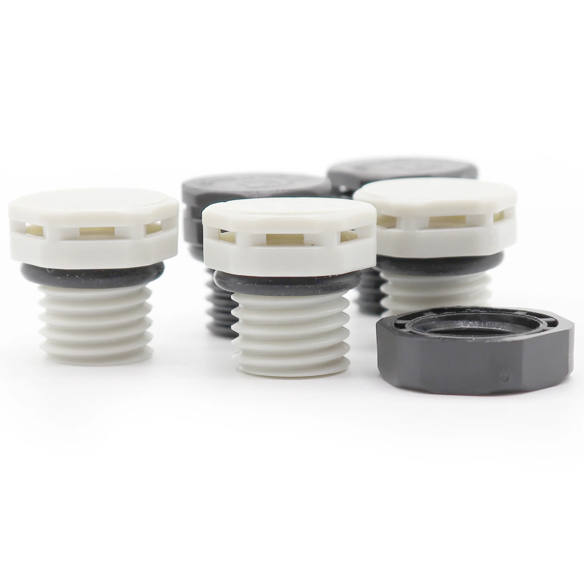 Белый цвет высокая воздушная пластиковая запорная гайка дышащая M12 * 1 5 Защитная