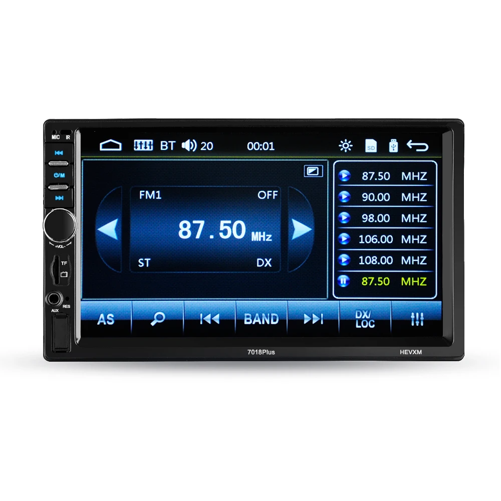 7018 Plus 2 Din автомобильный радиоприемник 7 &quotHD Touch Mirror Link мультимедийный плеер MP5