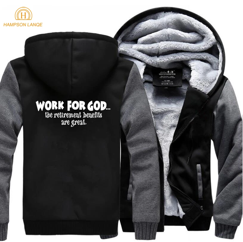 Мужские толстовки с надписью Work For God The reception Fantasy Great Super Jesus Christ зимние теплые