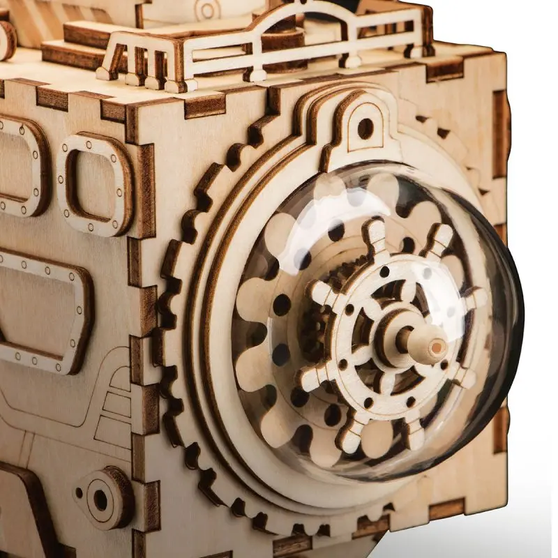 ROKR 6 видов DIY стимпанк музыкальная шкатулка 3D деревянная головоломка сборная Модель Строительный набор игрушки для детей подарок на день рождения Прямая поставка