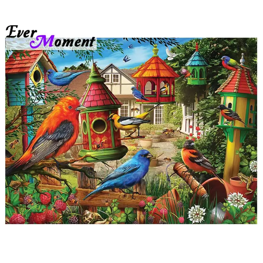 Алмазная живопись с птицами Ever Instant полная квадратная картина стразы вышивка