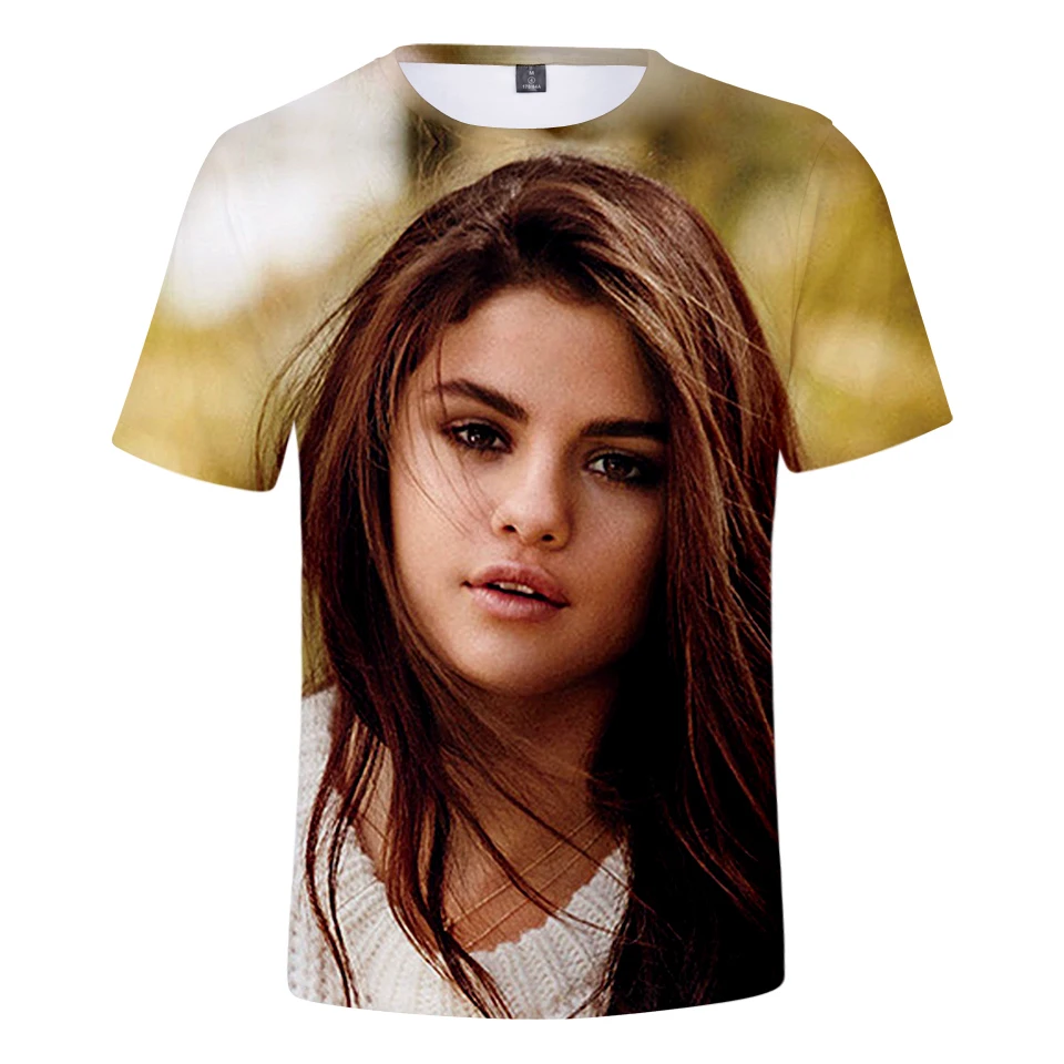 Футболка женская/мужская с 3D принтом модная рубашка коротким рукавом Селены