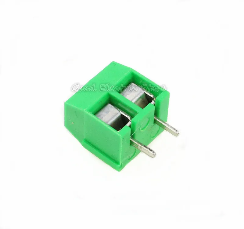 10 шт. KF301-5.0-2P шаг 5,0 мм KF301-2P прямой контактный PCB 2 Pin 3 Pin винт Клеммная колодка Разъем - Цвет: Зеленый