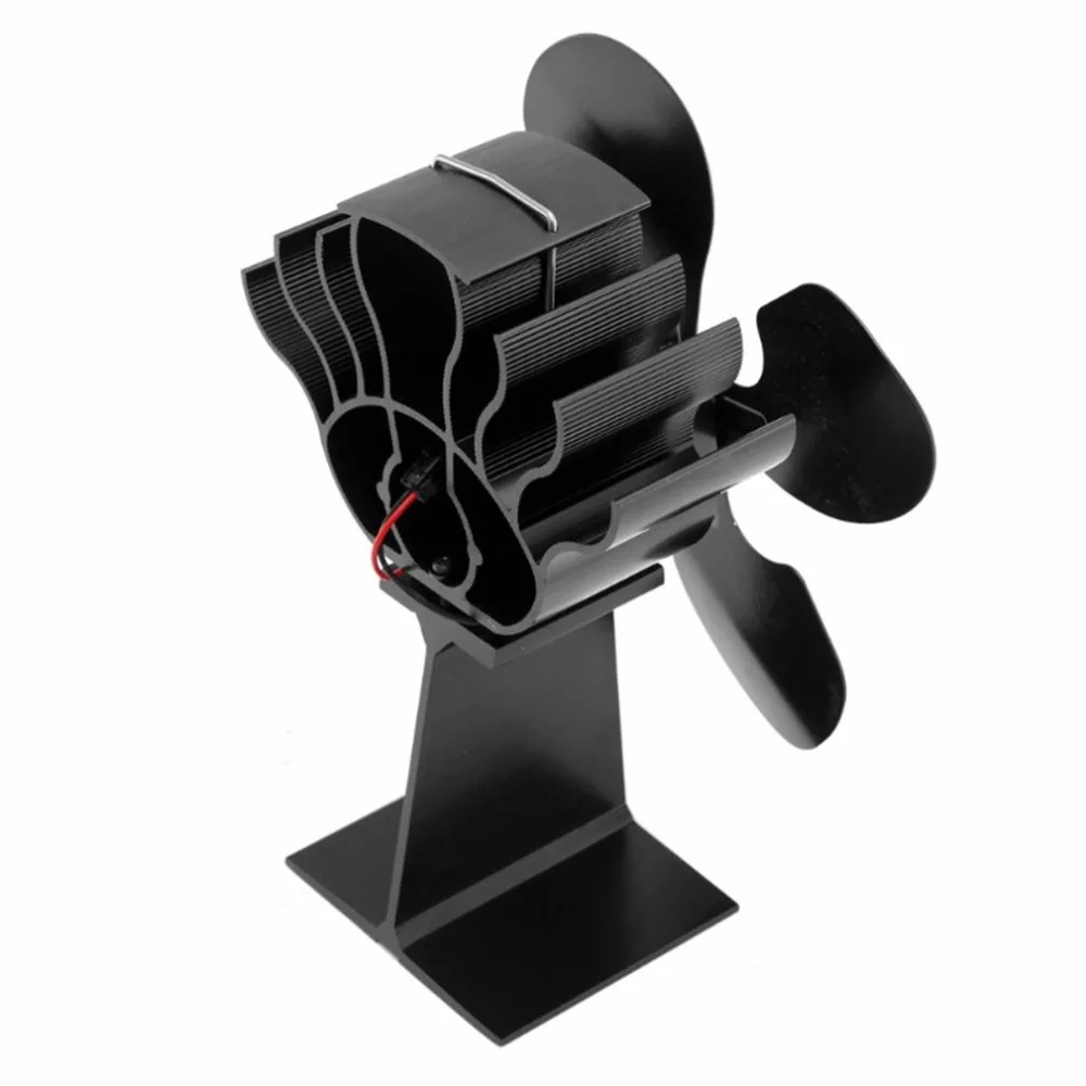 Вентилятор печки камина 4 лезвий термальный приведенный в действие для