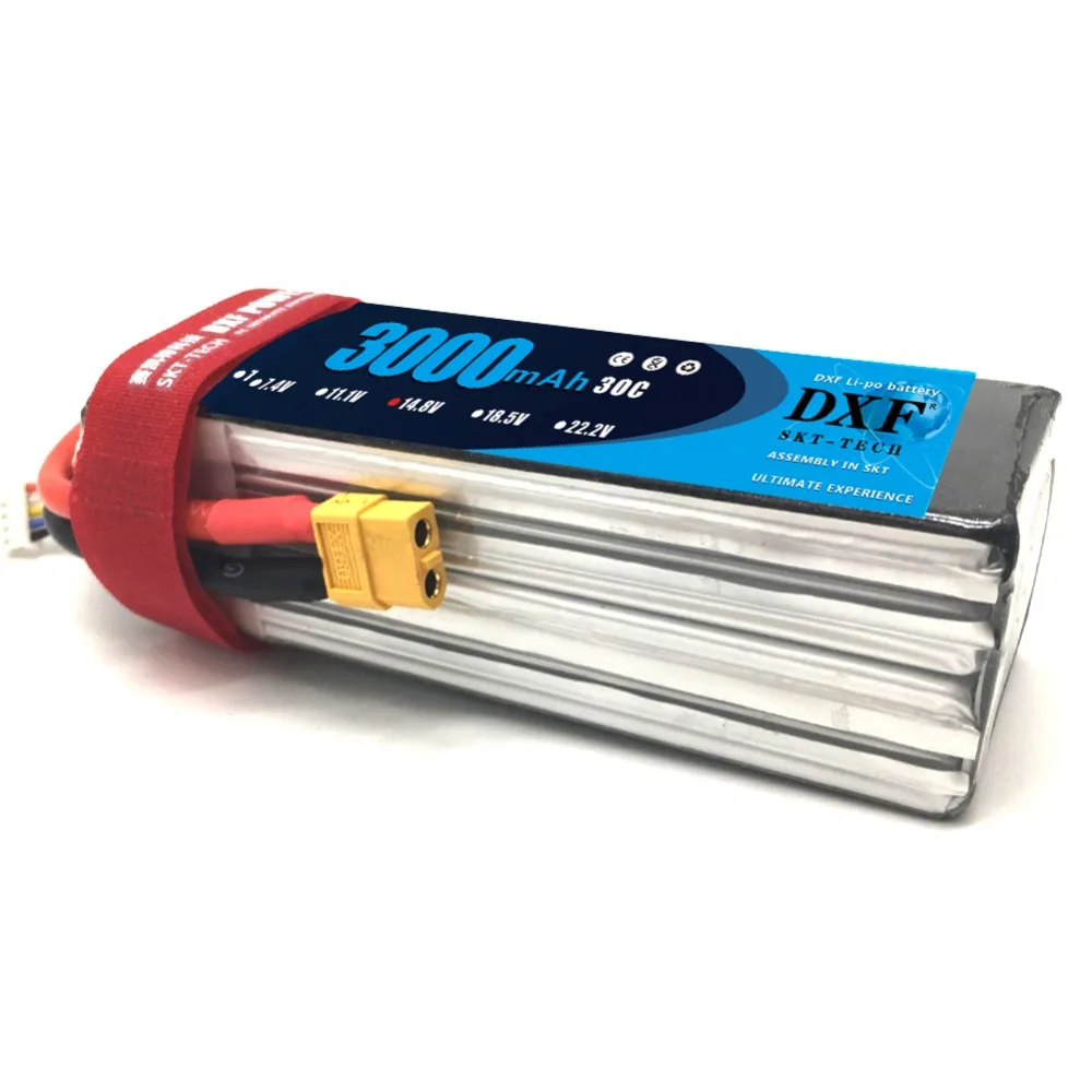 2017 DXF мощный высококачественный lipo аккумулятор 14 8 v 3000mAh 4S 30C для rc вертолета