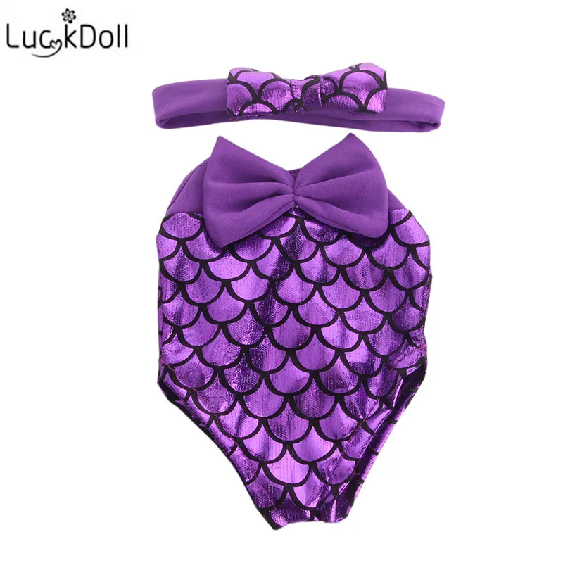 LUCKDOLL модная Трехцветная искусственная кожа + повязка на голову подходит для 18