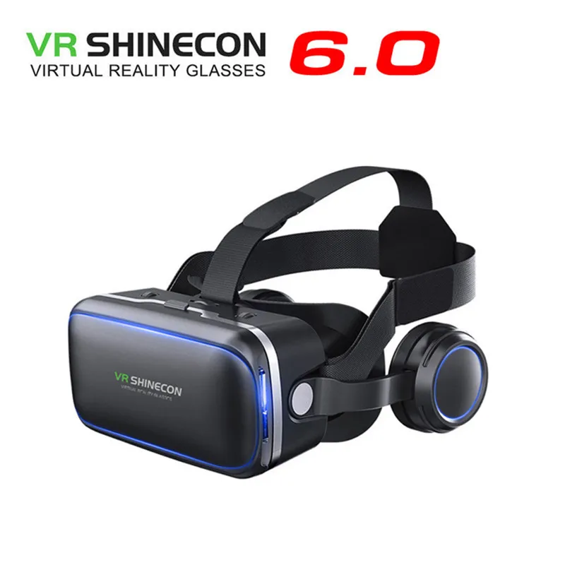 Оригинальный VR Shinecon 6 0 3D Бокс Шлем с наушниками виртуальной реальности очки