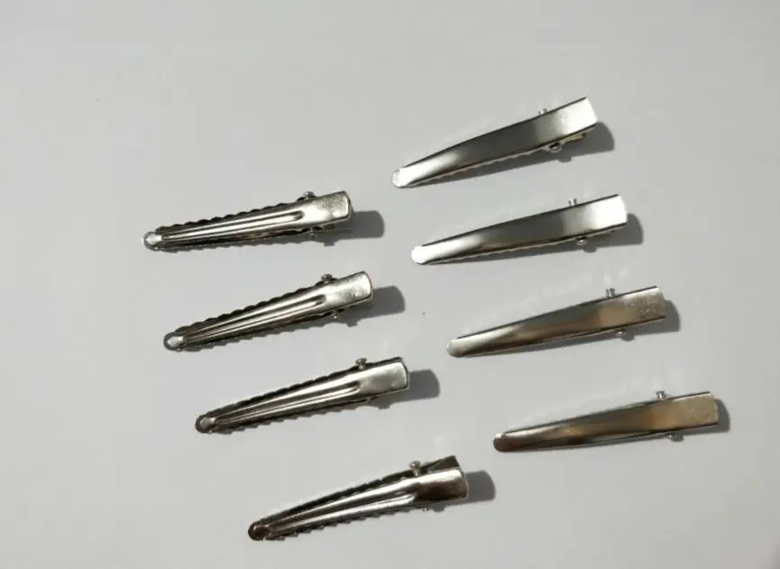 50pcs 45mm Single Prong with tooth hair clips Pins Hairclips Alligator clip Hairpins Metal nickel plating DIY Accessory FJ3200 |