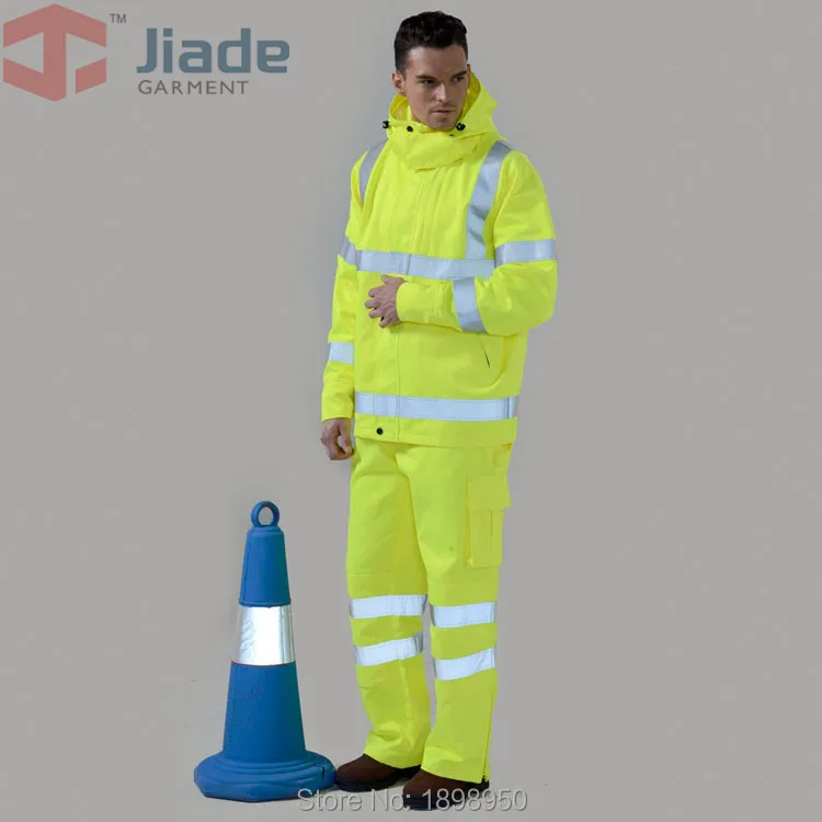 Jiade взрослые высокие брюки повышенной видимости длинные брюки мужские рабочие Светоотражающие Брюки
