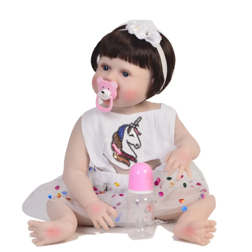 

23 дюймовый Full силиконовые 57 см куклы Boneca куклы для reborn малыша купаться игрушка lol Оригинал реального игровой дом младенцев кольцо