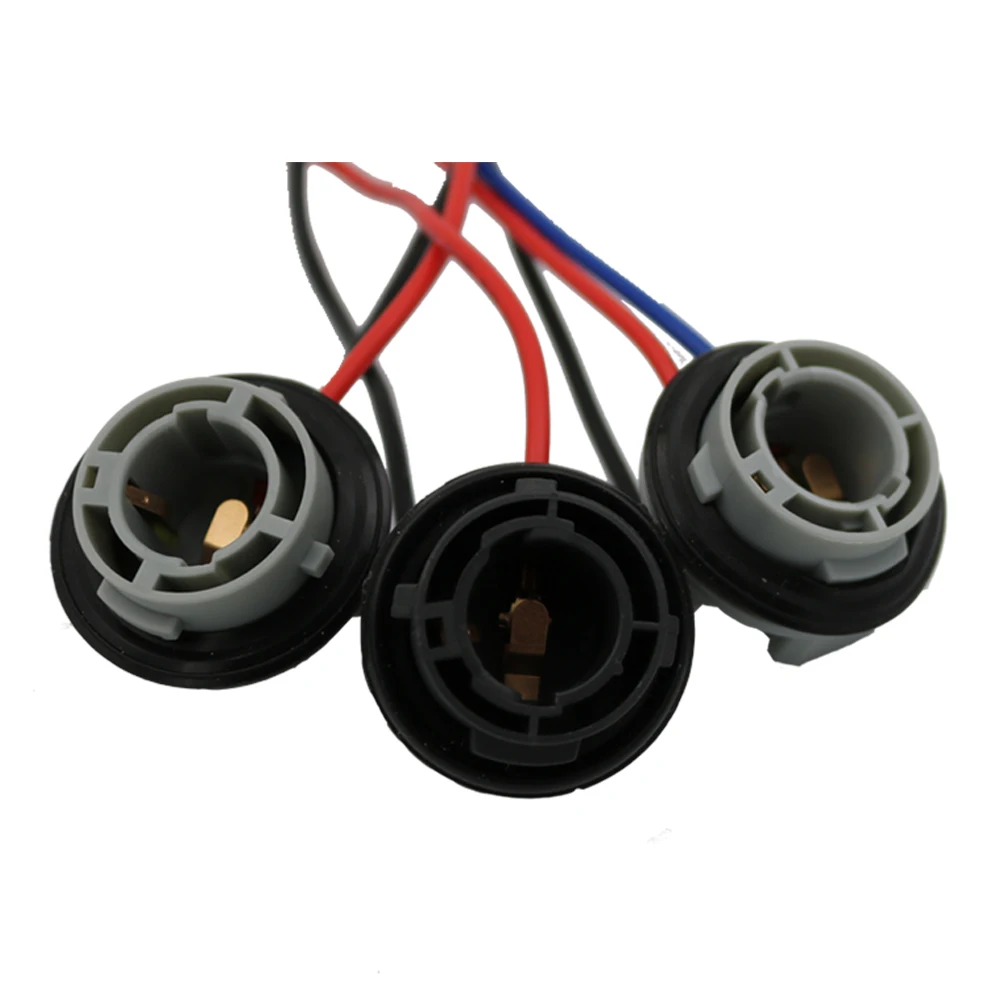 YSY 4 шт. 1156 BA15S 1157 BAY15D 7506 P21W светодиодные лампы гнезда жгуты вилки женский держатель