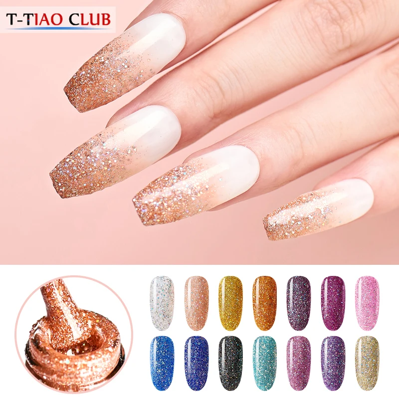 Блестящий Платиновый Гель лак для ногтей со светодиодной УФ подсветкой|Гель