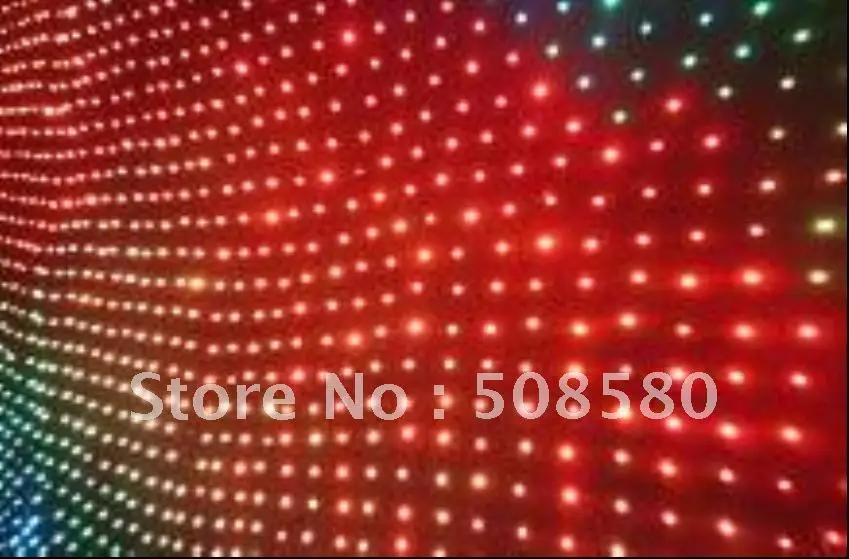 1x2 м RGB LED видео занавес SMD 5050/огнеупорная велюровая ткань 66 шт. + контроллер 7CHS SD &amp