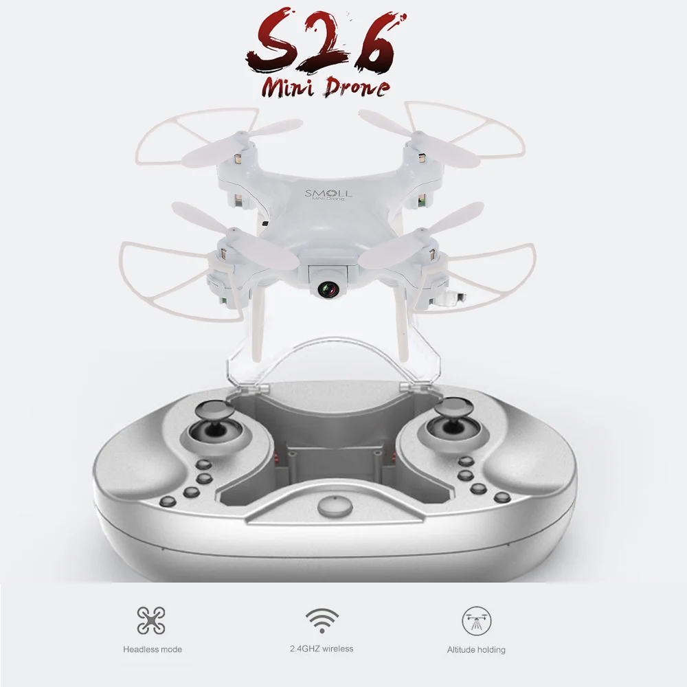 S26 Радиоуправляемый Дрон 2 4G 720P камера wifi FPV мини удержание высоты Голосовое