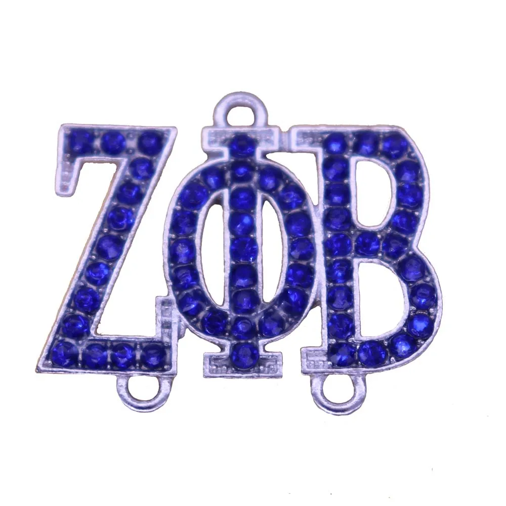 Лидер продаж подвеска с голубым кристаллом Zeta Phi Beta для изготовления ожерелий
