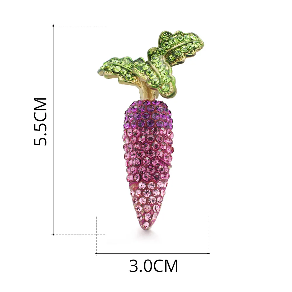 Dalaful яркая брошь в виде моркови шпильки искусственные листья овощей аксессуары