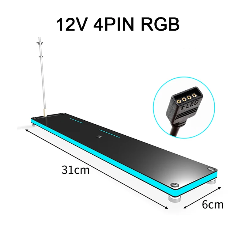 graphics card vertical vertical vertical conversion bracket rgb led steering display graphics card support pcie extension cable free global shipping