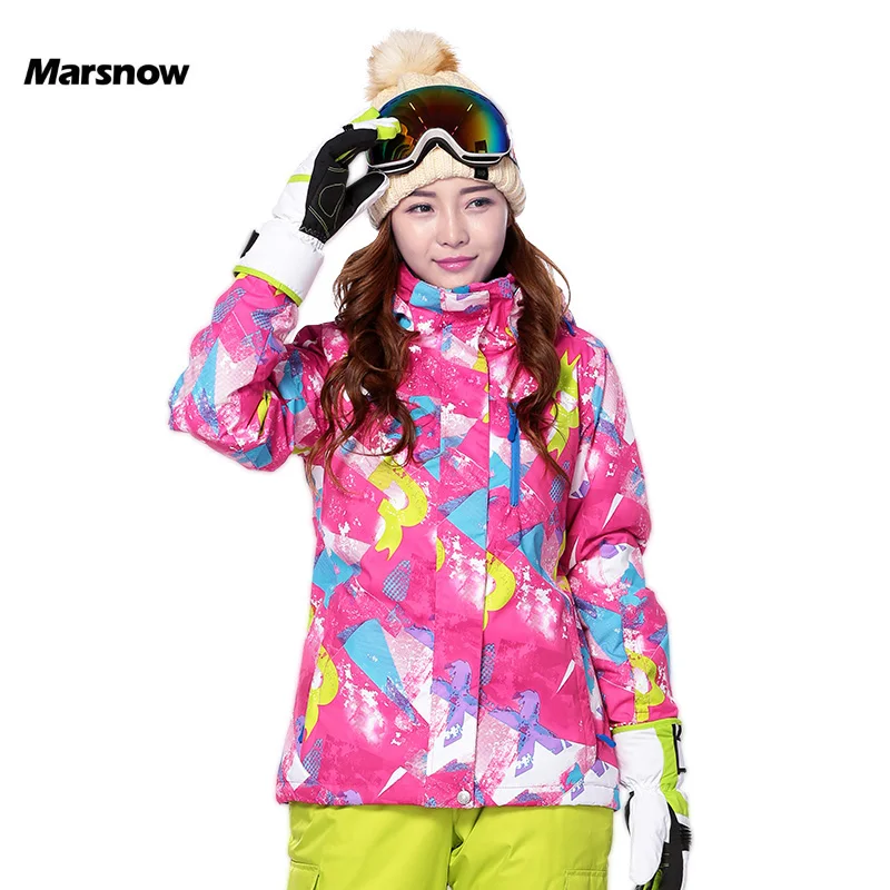 Marsnow Skiing Snowboarding Winter Jackets Women Snow Jacket Outddor Warm Waterproof Windproof Breathable Lady Ski Jackets Wear