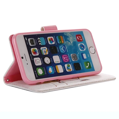 Butterfly Flower Card Slot Flip Stand Faux Leather Phone Case Cover for iPhone | Мобильные телефоны и аксессуары