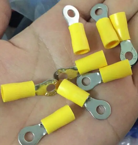 50 шт. желтая Изолированная кольцевая клемма | Обустройство дома
