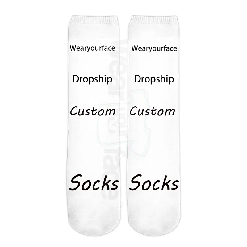 socks Пользовательские Прямая поставка; Гольфы 3D все напечатано, Повседневное Косплэй с рисунком веселое Harajuku на заказ унисекс - Цвет: socks
