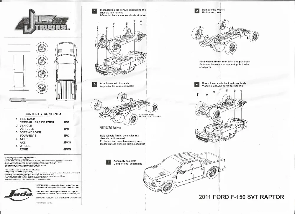 1/24 Jada 2011 Ford F-150 SVT Raptor Lobo pickup Diecasts& Toy Vehicles van metal масштабная модель автомобиля игрушка миниатюры для мальчиков