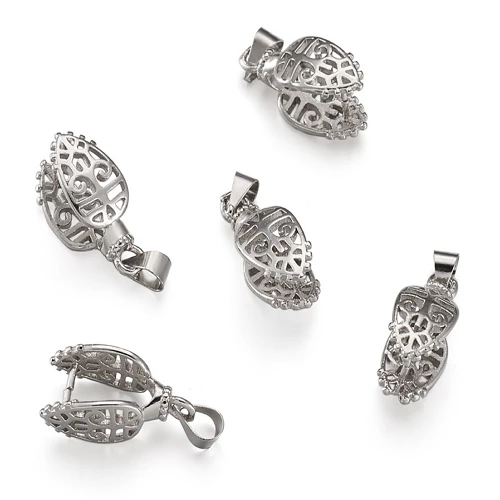 1style-5pcs Pandahall 5 шт. латунный подвесной зажим застежка ледяной палочки пинч Bails модные ювелирные изделия Пряжка аксессуар разъем Фурнитура Платина 24 мм - Цвет: 1style-5pcs