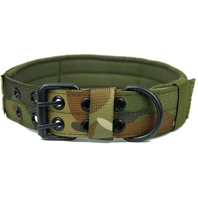 Camouflage 4,5 см ширина прочный нейлоновый ошейник для собак Открытый тактический тренировочный ошейник для питомцев военный ошейник для собак полицейский товары для питомцев - Цвет: Camouflage