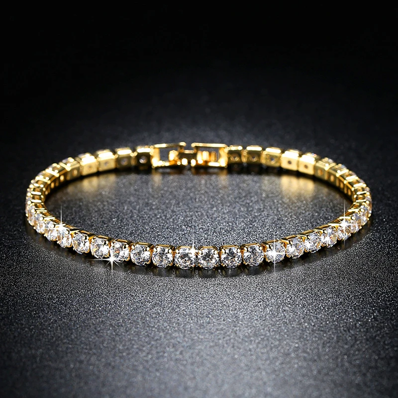 White YellowGold Новинка, модное с зеленым кристаллом браслет дружбы фенечки для женщин, серебряный цвет, Круглый циркониевый браслет, браслет, подарок - Окраска металла: White YellowGold