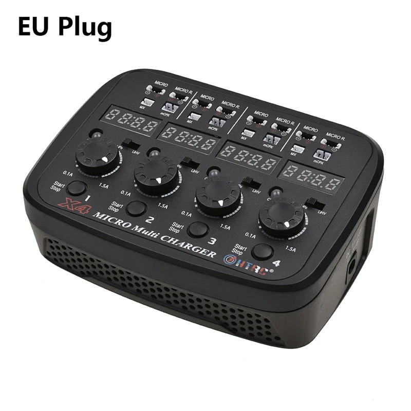 Новый HTRC X4 мульти зарядное устройство AC/DC вход для 1S Lipo Lihv батареи ЕС