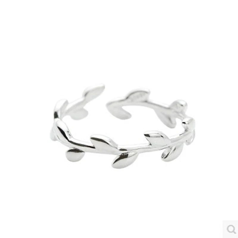Женское Открытое кольцо из серебра 925 пробы с полыми листьями|sterling silver wedding ring|wedding