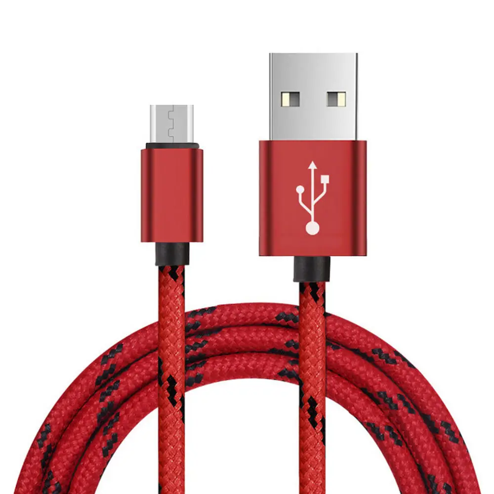 100 шт./партия 3 фута Плетеный Micro USB кабель для быстрой зарядки Тип C синхронизации
