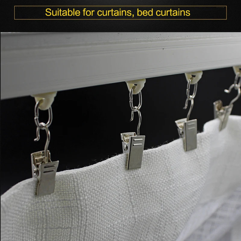 10 шт./лот зажимы для штор из нержавеющей стали окон и душа аксессуары кухни ванной
