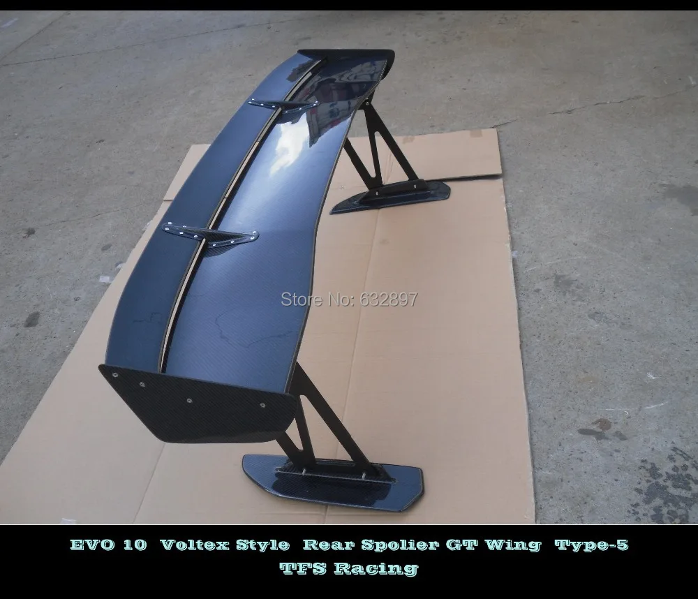 Задний спойлер из углеродного волокна Evolution EVO10 X Voltex Style Type 5 GT Wing 170 см|gt wing|spoiler gt