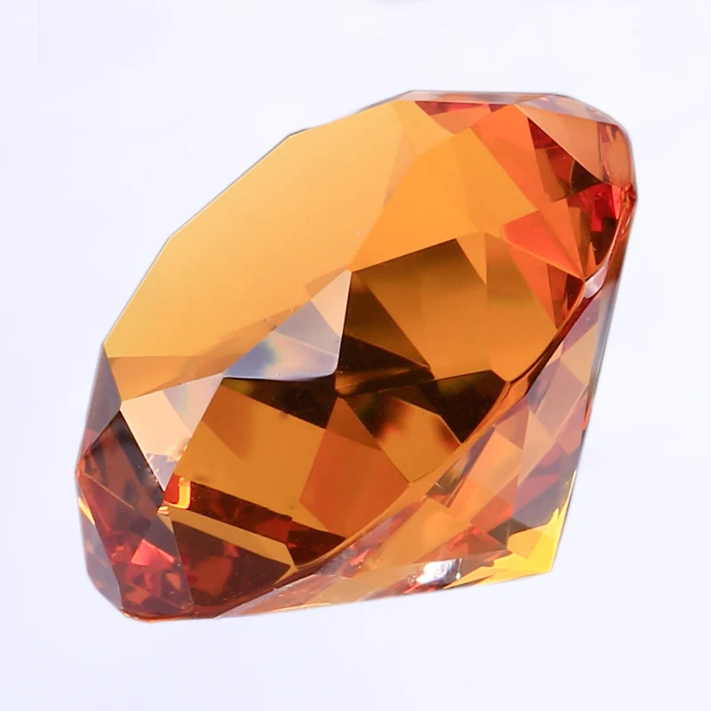 Amber 30 мм Красочные Хрустальные Алмазы с днем рождения Свадебные украшения вечерние украшения аксессуары для дома орнамент - Цвет: Amber