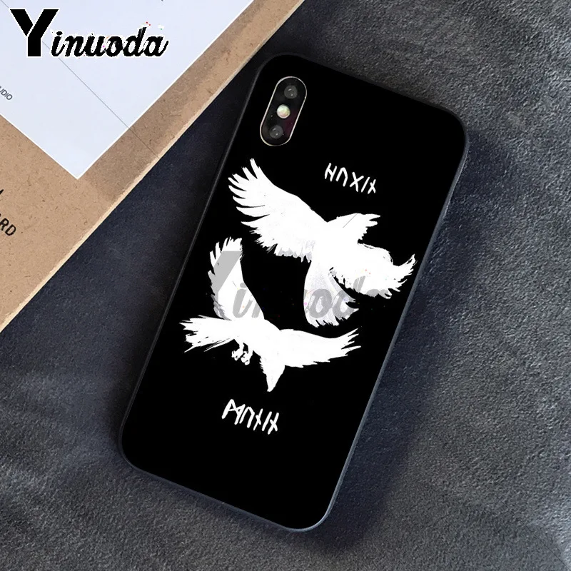 11pro MAX Викинг один norse Huginn и Muninn bird Новинка Fundas чехол для телефона Apple iPhone 8 7 6 6S Plus X XS