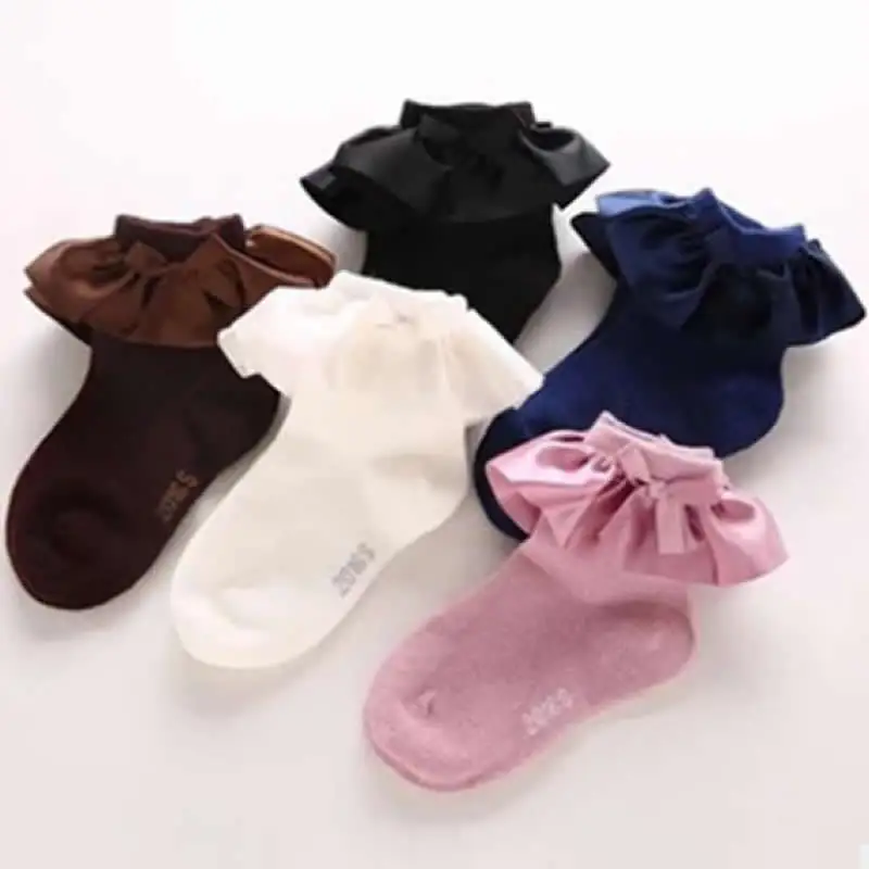 Кружевные гетры до колена для маленьких девочек атласные кружевные чулки