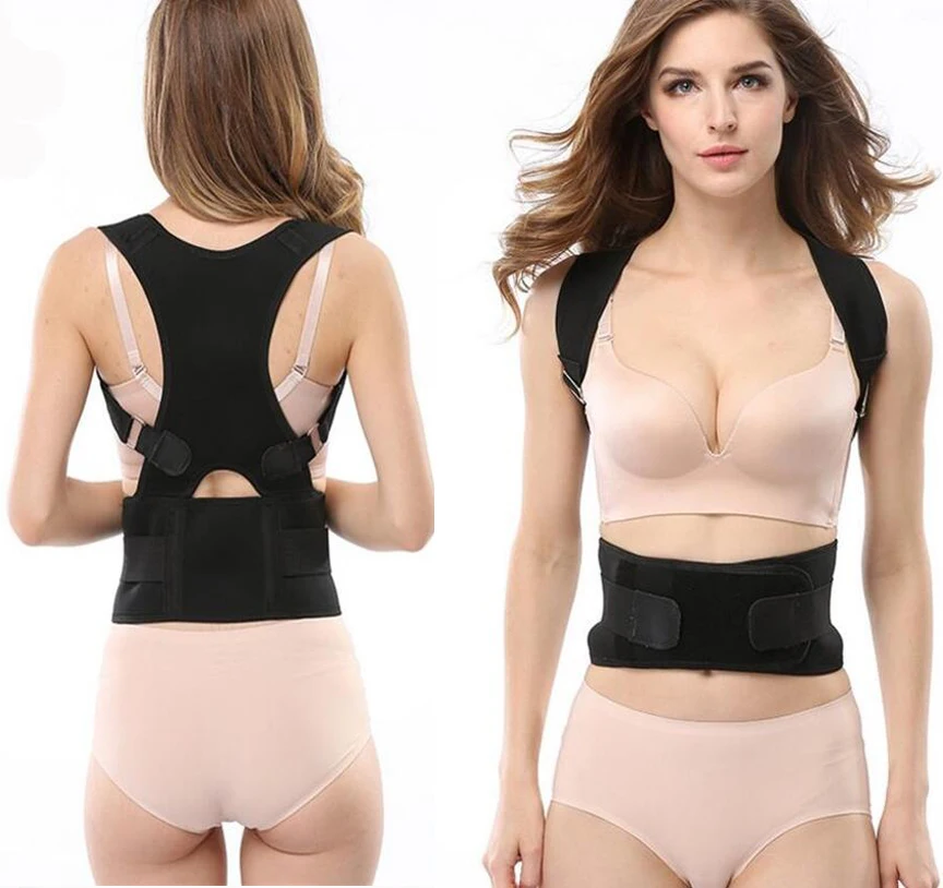 

Поддерживающий Пояс для спины, Женский корсет для поддержки спины, мужской Корректор осанки