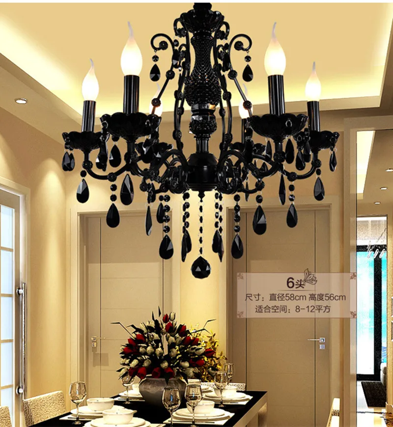 Ретро черный кованого железа люстра для локальных светильников на Кухня