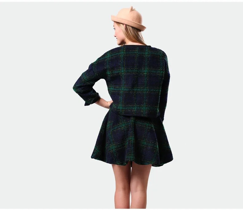 2016 Новая модная женская весенне Зимняя юбка и топ комплект из 2 предметов одежды