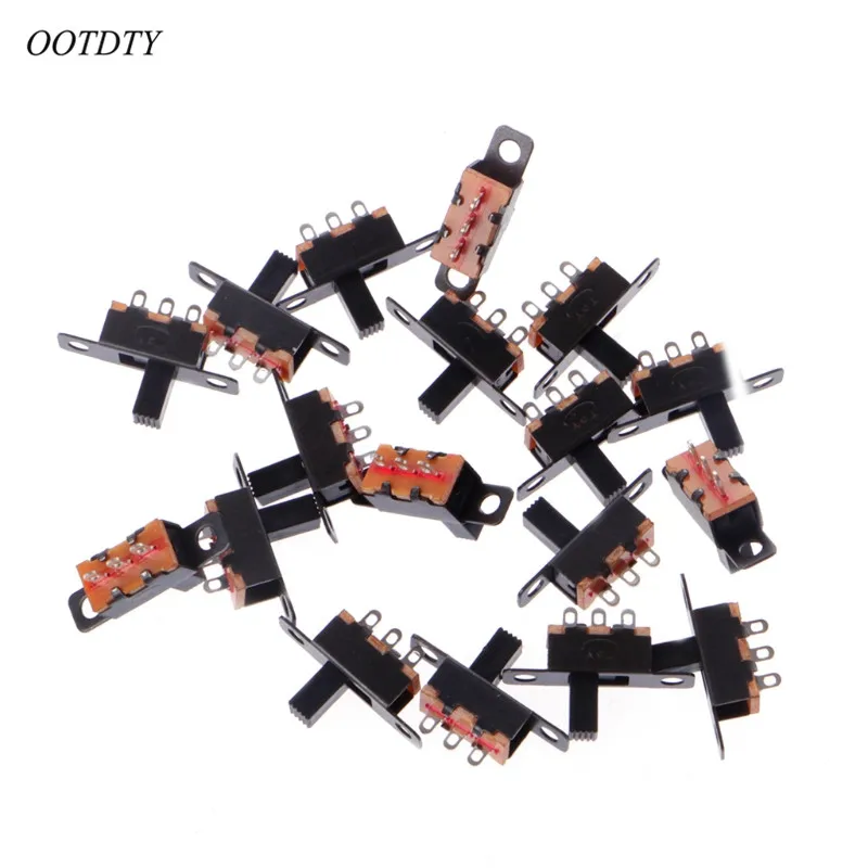 OOTDTY 20 шт. DC 50 в 0.5A 3 припоя наконечник 2 положения SPDT 1P2T мини панель слайд