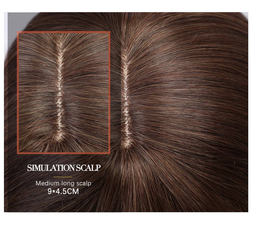 INHAIR cube женский парик из человеческих волос, прямые волосы, парик коричневого цвета, средняя челка, 10 дюймов