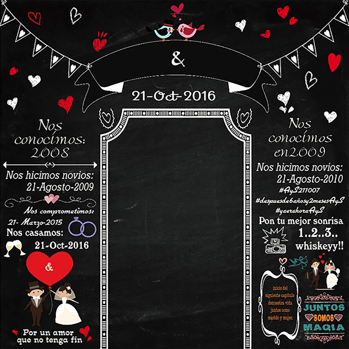 Фон для фотографий Allenjoy Виниловый фон фотосессии романтичной свадьбы с птичками