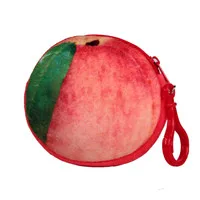 Peach 1 шт., Женский мини 3D кошелек для монет с фруктами, мини сумочка для ключей, мини сумка, женский маленький кошелек на молнии, кошелек для девочек, кошелек для монет - Цвет: Peach