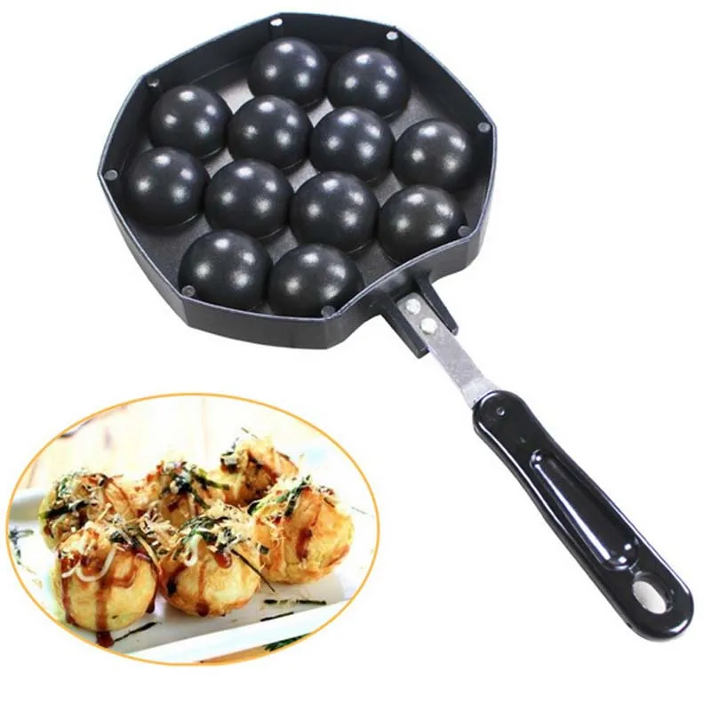 12 полостей алюминиевый сплав Takoyaki Pan устройство для приготовления такояки